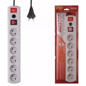 Сетевой фильтр Most R 5м (6 розеток) белый
