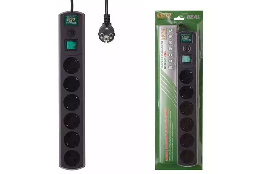 Сетевой фильтр Most RG 5м (6 розеток) черный