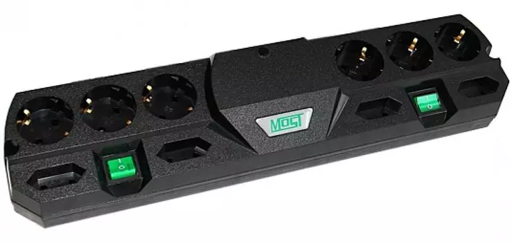 Сетевой фильтр Most TRG 2м (10 розеток) черный