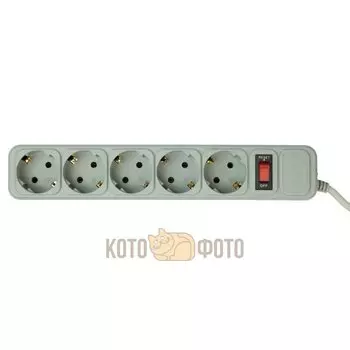Сетевой фильтр PC Pet AP01006-E-GR (UPS) 1.8м (5 розеток) серый