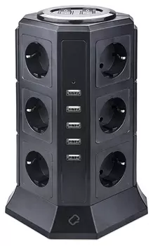 Сетевой фильтр Qumo Power Tower Pro 12SP5U 2м, 12 розеток (P-0001)