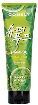 Шампунь Consly с экстрактами водорослей и зеленого чая Матча для силы и блеска волос, 250мл