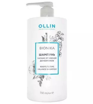Шампунь Ollin Professional BioNika Баланс от корней до кончиков 750мл
