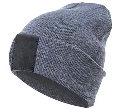 Шапка с фонариком 215х205х5 сер. (фонарь 68х40х23мм снимается и крепится в другое место; аккум. 3.7В/300мА.ч) 3 режима свечения+функция SOS Космос KOCHat2_grey