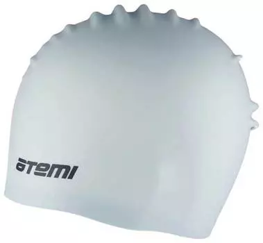 Шапочка для плавания ATEMI, силикон, д/длин.волос, сер, LC-05