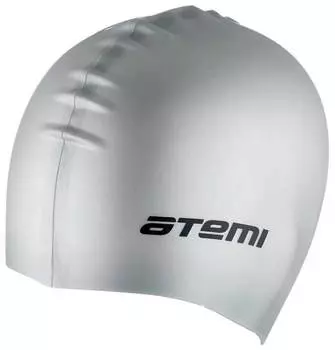 Шапочка для плавания Atemi, силикон, серебр., SC109