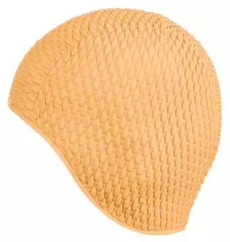 Шапочка для плавания INDIGO Bubble женская, IN079, Персиковый,