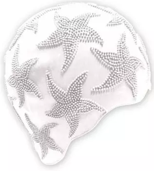 Шапочка для плавания Indigo Объемный рис Звезда рез белый W1