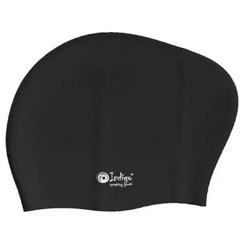 Шапочка для плавания Silicone длин волос, однот Indigo SC800/802 Чёрный