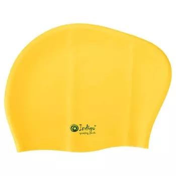 Шапочка для плавания Silicone длин волос, однот Indigo SC800/806 Жёлтый