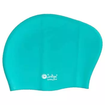 Шапочка для плавания Silicone длин волос, однот Indigo SC800/808 Голубой