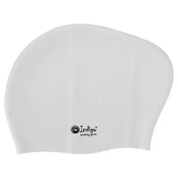 Шапочка для плавания Silicone длин волос, однот Indigo SC800/809 Белый