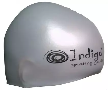 Шапочка для плавания Silicone Indigo SC100/101 однотон Серая