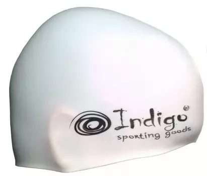 Шапочка для плавания Silicone Indigo SC100/109 однотон белая