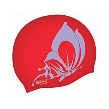 Шапочка Для Плавания Silicone Indigo Scbt100/107 Рис Бабочка Красный