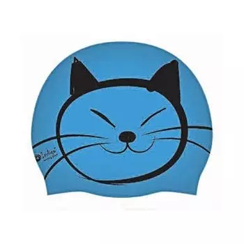 Шапочка для плавания Silicone Indigo SCCT500/508 рис Котик, детск Голуб