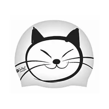 Шапочка для плавания Silicone Indigo SCCT500/509 рис Котик, детск Белый