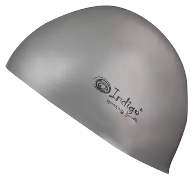 Шапочка для плавания Silicone Indigo Стартовая 3Dформа сер K1