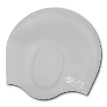 Шапочка для плавания силиконовая INDIGO анатомическя форма, 401 SC, Серый,
