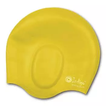 Шапочка для плавания силиконовая INDIGO анатомическя форма, 406 SC, Желтый,