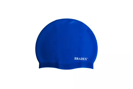 Шапочка для плавания силиконовая, синяя (swimming cap)