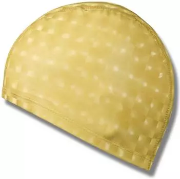 Шапочка для плавания ткань прорезин PU, эффект 3D желтый H390-4 390-4 H
