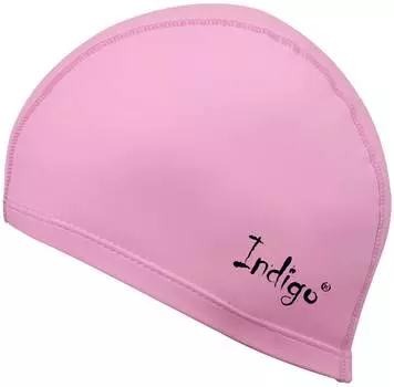 Шапочка для плавания ткань прорезиненная с PU пропиткой INDIGO, IN048, Розовый,