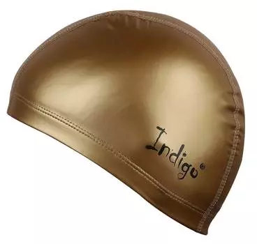 Шапочка для плавания ткань прорезиненная с PU пропиткой INDIGO, IN048, Золотистый,