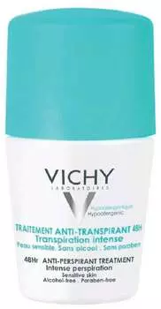 Шариковый дезодорант, регулирующий избыточное потоотделение 48 часов Vichy, 50 мл