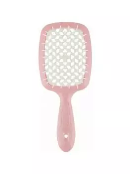 Щетка Janeke Superbrush малая, нежно-розовая с белым, 17.5х7х3 см