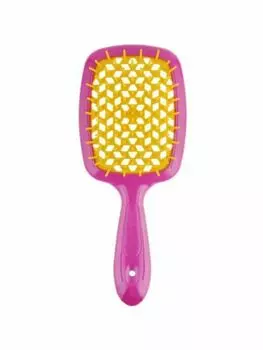 Щетка Janeke Superbrush малая, розово-желтая, 17.5х7х3 см
