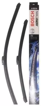 Щетка стеклоочистителя комплект BOSCH Aerotwin A523S, 650 мм / 450 мм, бескаркасная, 2шт, 3397007523