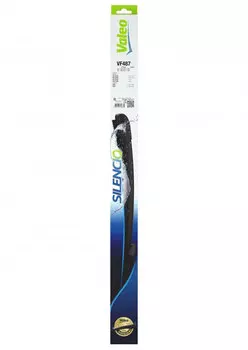 Щетка стеклоочистителя комплект VALEO Silencio, 650мм/26", 500мм/20", боковой штырь, бескаркасная, передняя, 2 шт, 574687