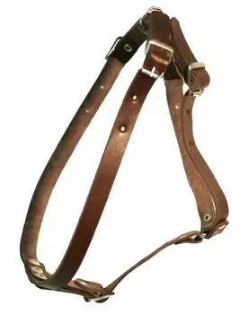 Шлейка для собак 0830К 1сл 14 мм до 65 см коричневая