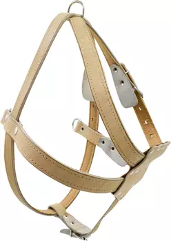 Шлейка для собак 0863Б 1сл 26 мм до 100 см фетр бежевая