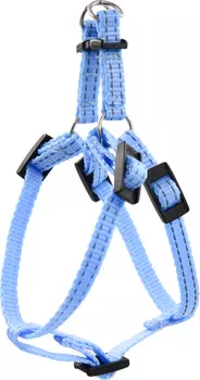 Шлейка для собак 5711Г FRESH LINE 10 мм капрон быстросъемная, регулируемая от 30 до 40 см голубая