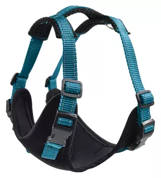 Шлейка для собак 5801МВ FRESH LINE XS неопрен, капрон, сетка, ОГ 40-48 см, ОШ 30-38 см, черная с морской волной 2021