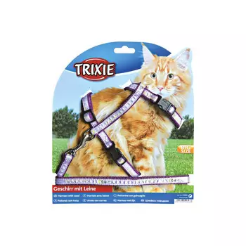 Шлейка с поводком для крупных кошек TRIXIE 41893 34-57*13 см