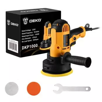 Шлифмашина полировальная сетевая DEKO DKP1000, 125 мм, 1000 Вт + набор аксессуаров 5 шт