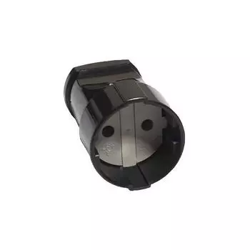 Штепсель без заземл. черн. UNIVersal А0115