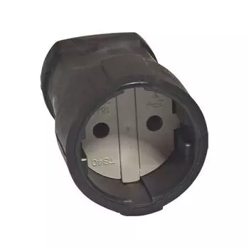 Штепсель без заземл. ПВХ-облив черн. UNIVersal ОА0150