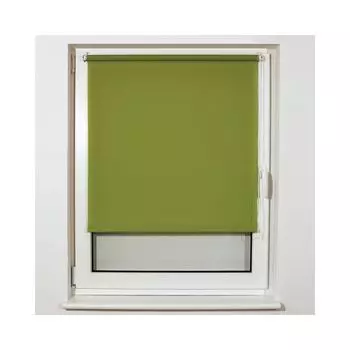 Штора рулонная BRABIX 55*175 см, текстура "Лён", защита 55-85%, 200 г/м2, зелёный S-32, 605979