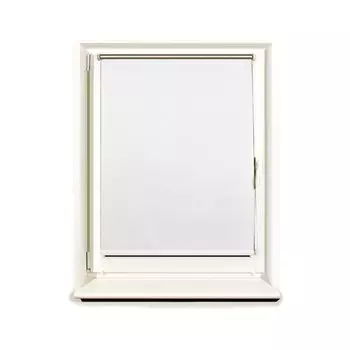 Штора рулонная BRABIX 60*175 см, "Блэкаут", 240 г/м2, белый D-1 серебро, 606007