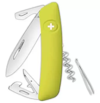 Швейцарский нож SWIZA D03 Standard, 95 мм, 11 функций, салатовый