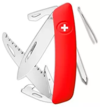 Швейцарский нож SWIZA D06 Standard, 95 мм, 12 функций, красный