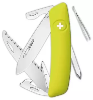 Швейцарский нож SWIZA D06 Standard, 95 мм, 12 функций, салатовый