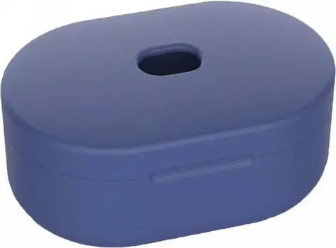 Силиконовый чехол BoraSCO для Xiaomi Redmi AirDots, темно-синий