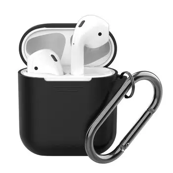 Силиконовый чехол Deppa для AirPods карабин black