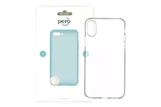 Силиконовый чехол PERO для iPhone X Прозрачный