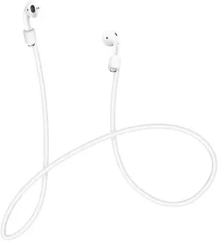Силиконовый шнурок BoraSCO для AirPods, белый